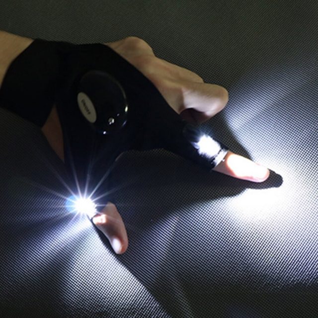 Waterproof LED Light Work Gloves