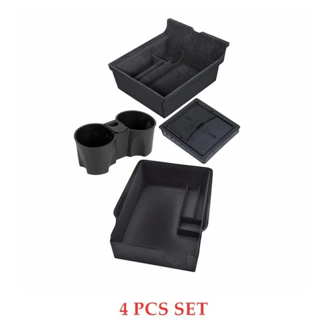 Upgrade Flocked Center Console Organizer Tray Cup Holder Insert Only For 2022 2023 Tesla Model 3 Y Hidden Cubby Drawer Interior