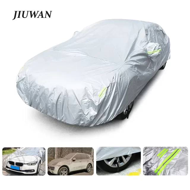 Car Cover Outdoor Protection Full Exterior Snow Cover Sunshade Dustproof Protection Cover Universal for Hatchback Sedan SUV