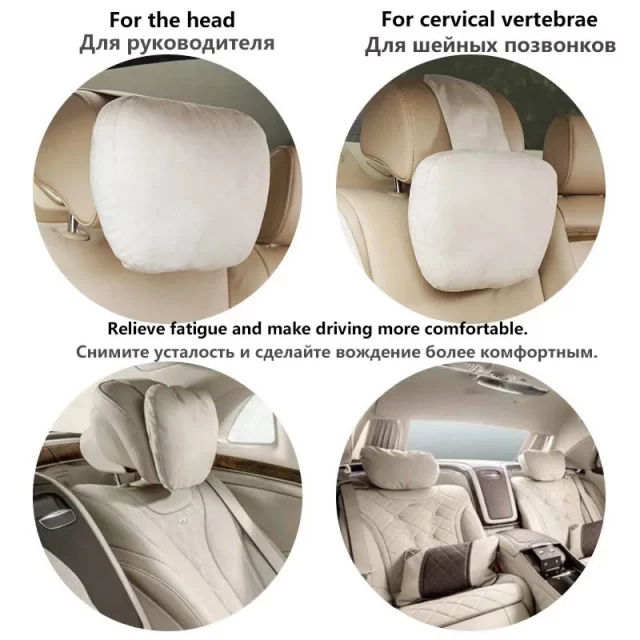 Top Quality Car Headrest Neck Support Seat / Maybach Design S Class Soft Universal Adjustable Car Pillow Neck Rest Cushion