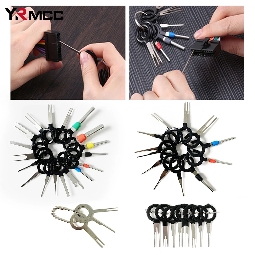 11/18/26/36/41pcs Car Terminal Removal Tool Wire Plug Connector Extractor Puller Release Pin Extractor Kit for Repair Tools