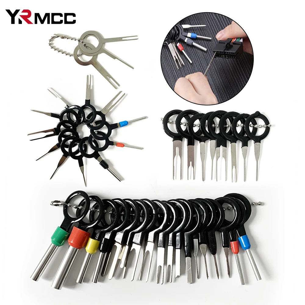 11/18/26/36/41pcs Car Terminal Removal Tool Wire Plug Connector Extractor Puller Release Pin Extractor Kit for Repair Tools